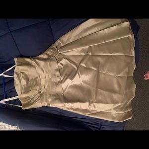 sage green strapless dress, worn once to wedding